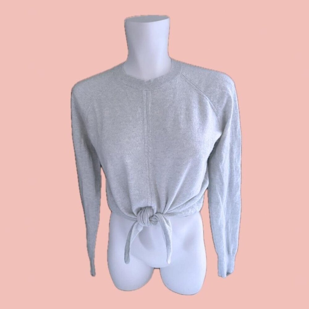 Club Monaco 100% Cashmere Front Knot Sweater – Light Blue XS